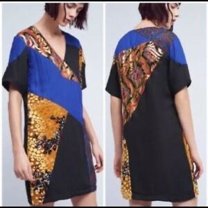 Anthropologie patterned cocktail dress